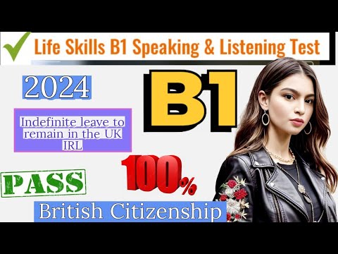 Full Test IELTS B1 Life Skills Speaking & Listening Test ||Latest ||  2024 || All Sections|| UKVI