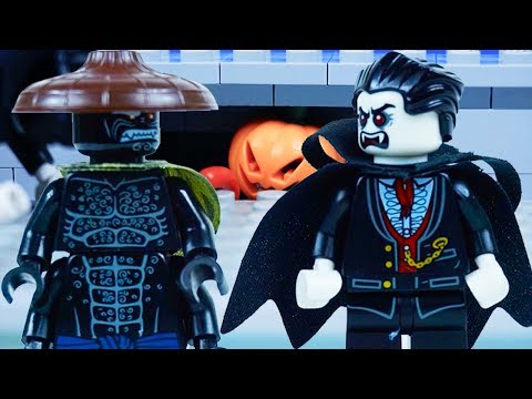 LEGO Ninjago STOP MOTION W/ Garmadon vs Dracula: Halloween Pranks | LEGO Ninjago | By Lego Worlds Video