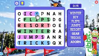 A Snowy Holiday Word Search on Anywhere Teacher - Fun Seasonal Children's Game