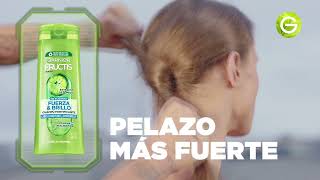 Garnier MÁRCATE UN PELAZO FRUCTIS CON EL CHAMPÚ FUERZA & BRILLO anuncio