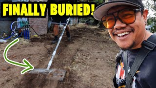 FINALLY FINISHED! Our in ground irrigation is in and buried!