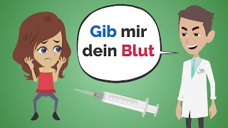 Deutsch lernen | Mia wird Blut abgenommen? | Wortschatz und wichtige Verben