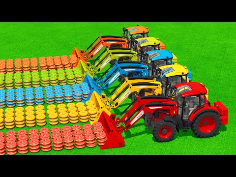 LOAD AND TRANSPORT DELICIOUS DONUTS WITH LANDINI TRACTORS - Farming Simulator 25