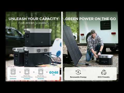 EF ECOFLOW DELTA Max (2000) Solar Generator 2016Wh with 4 X 160W Solar Panel