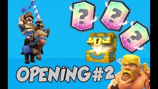 Miniaturka - Opening Clash Royale #2 4 clan chesty 1 Giant chest 1 Challenge bats 6 gold chest i inne