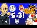 🔥5-3🔥 Man City vs Monaco - Champions League 2017 Last 16 1st Leg(ALL GOALS and HIGHLIGHTS -parody)