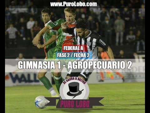 www.PuroLobo.com:  Gimnasia (MZA) 1 - Agropecuario (CC) 2 - Fecha 2 -  Fase 2 Federal A 2016/2017