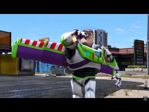 Buzz lightyear vs Shrek the full battle of the game of #gta5rp full fighting battle
