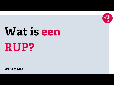Wat is een RUP? - Wikimmo