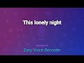 This Lonely Night