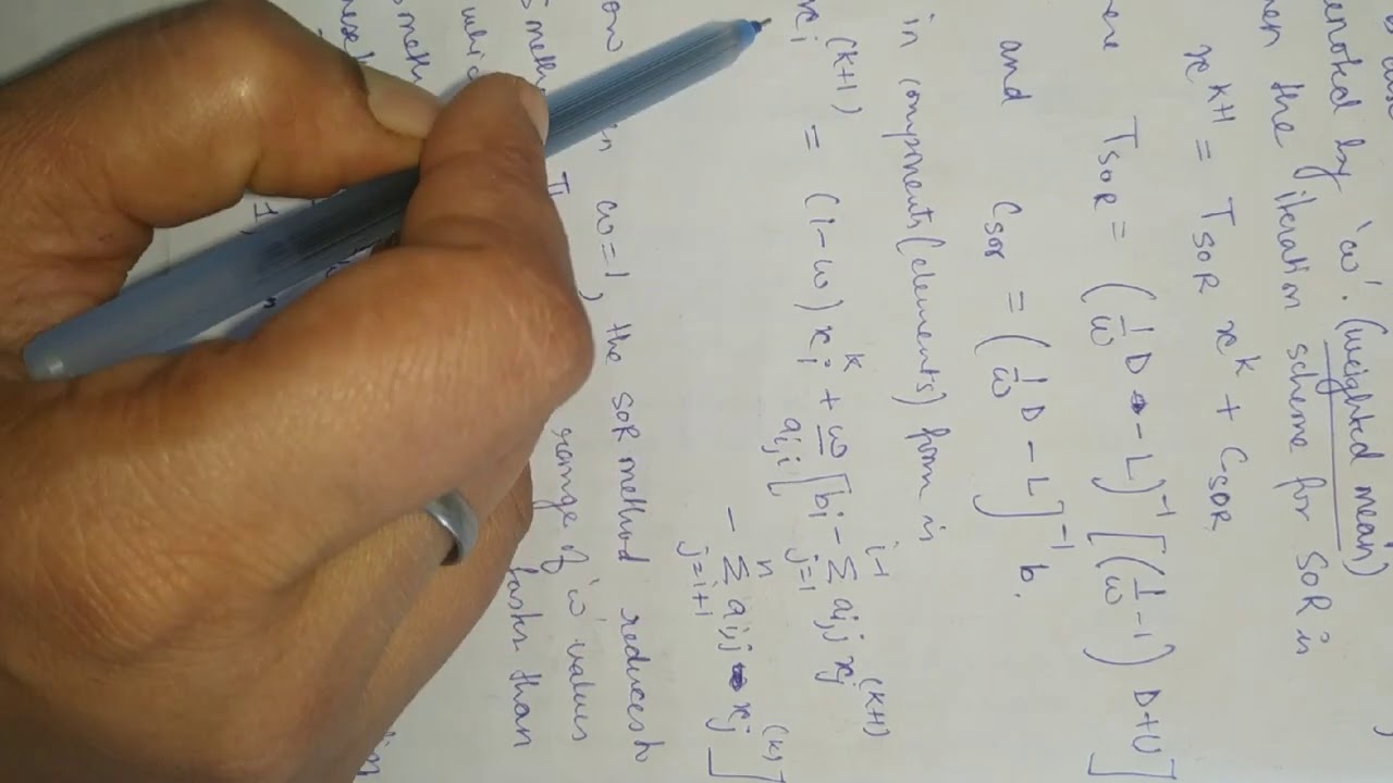 SOR (Successive over relaxation) method