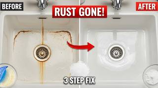 How to Clean a Stained Sink Basin Step-by-Step | Natural Rust & Stain Removal!