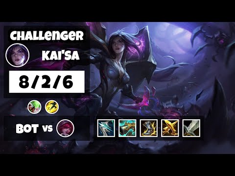 Kai'Sa Gameplay Challenger Replay S11 - 11.10 Bot Lane (8/2/6) - KOREAN
