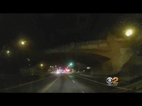 Large Object Dropped On Car From Bridge In San Pedro Nowhere To Be Seen