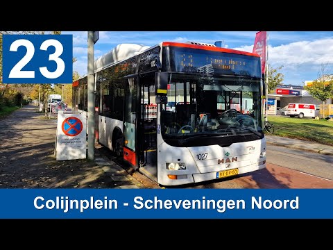 HTM lijn 23: Den Haag Colijnplein - Scheveningen Noord | Omleidingen | HTM 1027 | 2024
