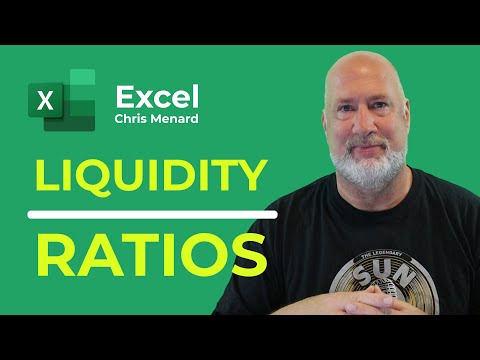 Excel: Liquidity Ratios - Current Ratio, Quick Ratio, & Cash Ratio