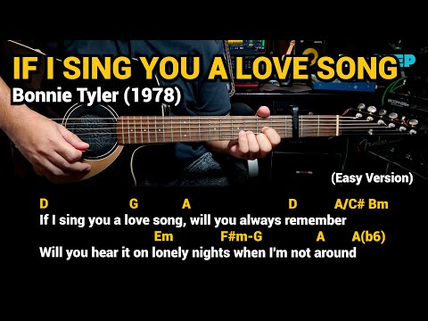 If I Sing You a Love Song - Bonnie Tyler (Easy Guitar Chords Tutorial with Lyrics)