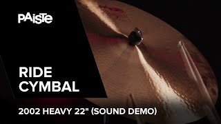 Video thumbnail for PAISTE 2002 Heavy Ride 22" played by Noah Fürbringer (SOUND DEMO) by GEWA Drums