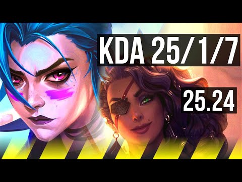 JINX & Alistar vs SAMIRA & Amumu (ADC) | Good KDA: 25/1/7, 47K damage | EUW Master | 25.24