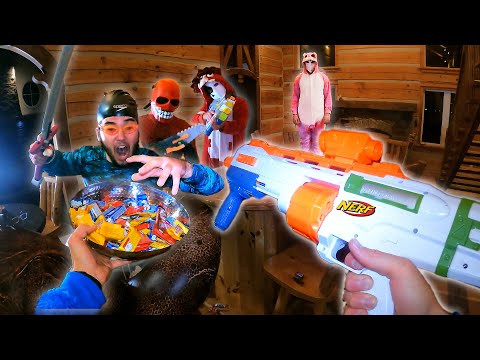 NERF GUN WAR | HALLOWEEN BATTLE (First Person Shooter!)