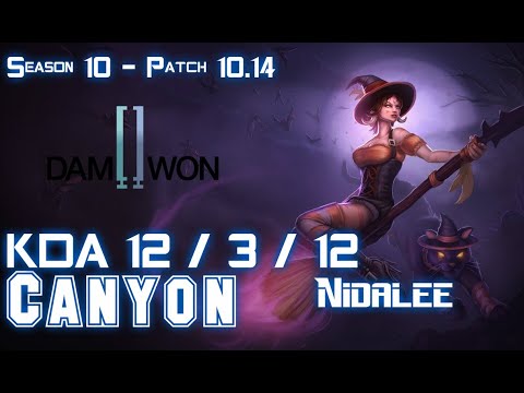 DWG Canyon NIDALEE vs EKKO Jungle - Patch 10.14 KR Ranked