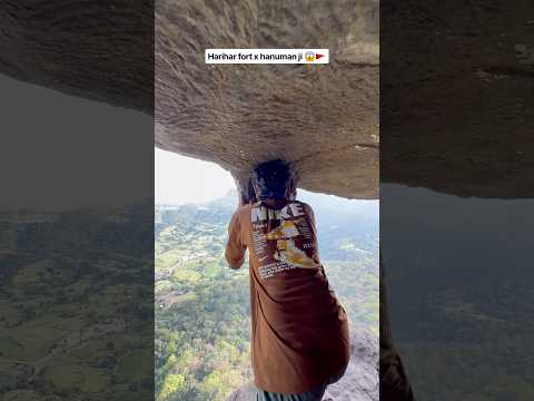 Harihar fort x hanuman ji 😱🚩 #maharastra #hariharfort #mahadev #most #trek