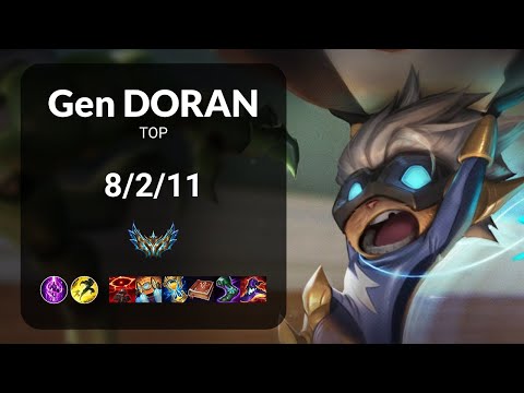 Gen Doran Kennen vs Darius TOP - KR CHALLENGER Patch 13.18