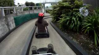 preview picture of video 'Luge Downill - Rotorua New Zealand 2011'
