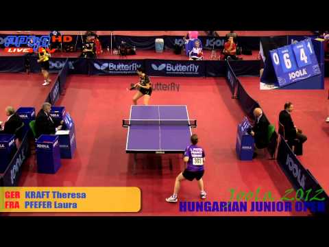 Joola Hungarian 2012 Girls Singles KRAFT T. - PFEFER L.