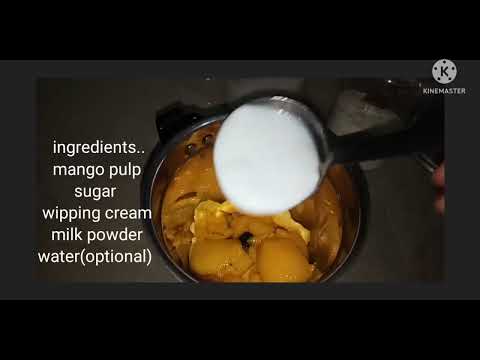 Homemade  mango ice cream🍨 5 minute recipe...kids favourite...