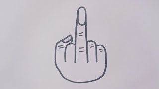 Middle finger drawing / Middle finger drawing easy step by step