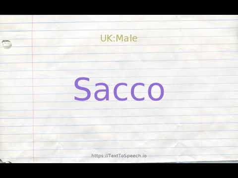 How to pronounce sacco