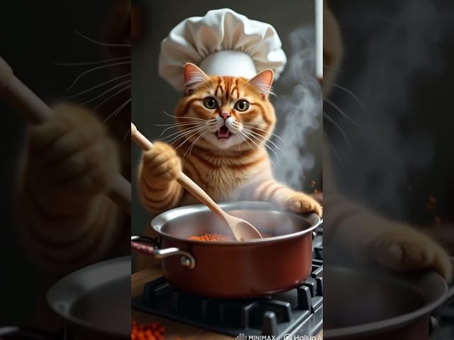 The Whimsical World of Cats Cooking Pasta | Magica
