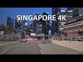 Singapore 4K Driving Downtown Sunset Drive