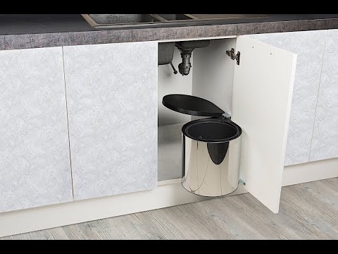 Миниатюра изображения товара Мусорное ведро Starax S-2253-B (10л, нержавеющая сталь/черный)