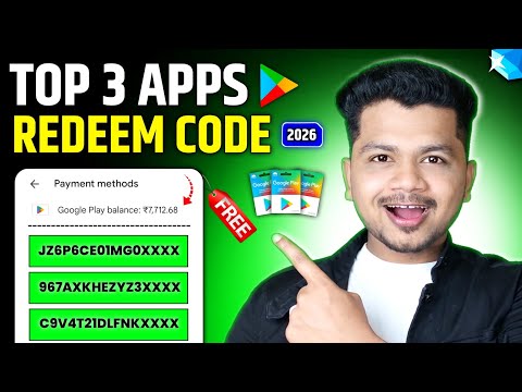 Top 3 - Free Redeem Code App 2026 | Free Google Play Redeem Code | Free Redeem Code | Redeem Code