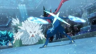 Ash vs Wulfric rematch ||Greninja vs Mega Abomasnow || [AMV]