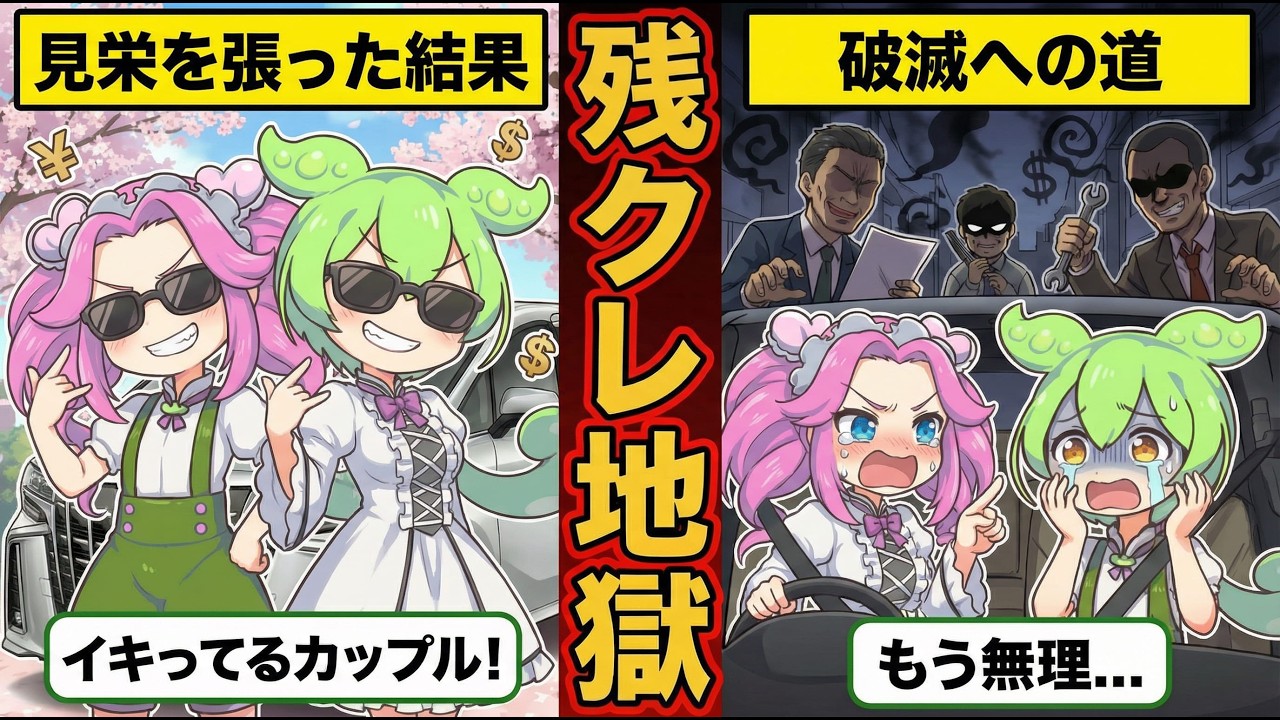 【実話】残クレアルファードを買ったDQNカップルの末路がヤバい【ずんだもん×ゆっくり解説】