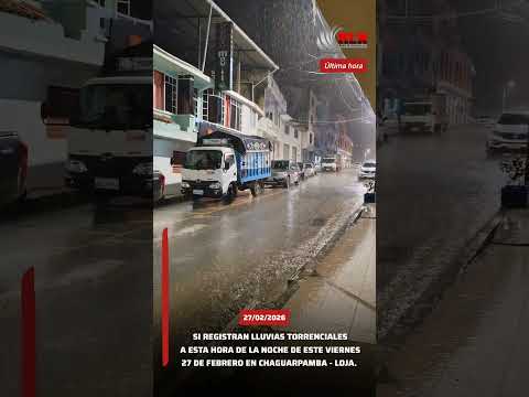Lluvias constantes en Chaguarpamba, provincia de Loja