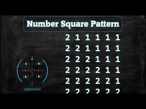 122 Number Square Pattern Without Any Pre Defined Method Using While Loop In Python