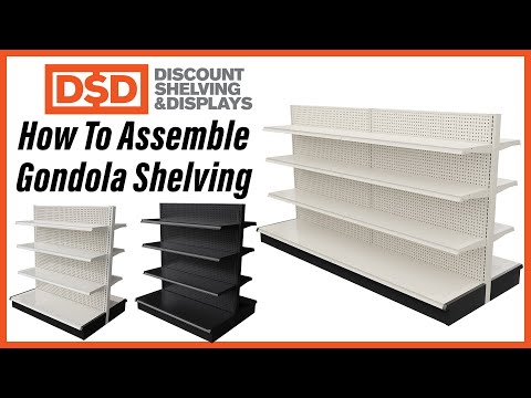 Double Sided Gondola Shelving Units - How to Build Assembly Instruction Video