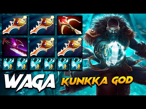 Waga Kunkka Godlike Rapier Action - Dota 2 Pro Gameplay [Watch & Learn]