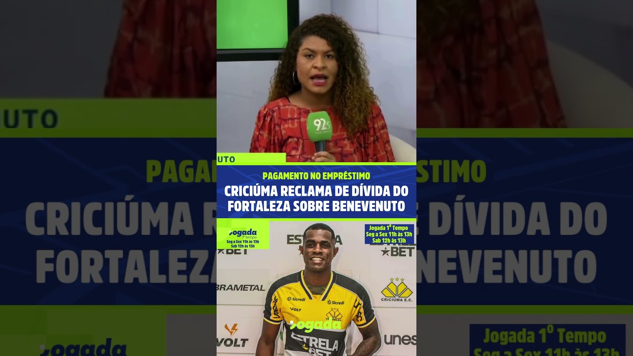 Imagem da notícia Criciúma reclama de dívida do Fortaleza no empréstimo de Benevenuto; entenda