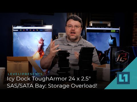 ICY DOCK 1 Bay 2.5 SAS/SATA HDD/SSD Tool-Less Enclosure for External 3.5" Bay | ExpressCage MB741SP-B video review thumbnail