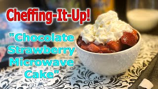 chocolate strawberry microwave cake in my Travato 59g || Cooking in my RV 2018 Travato 59g