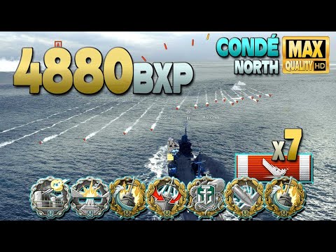 Cruiser Condé: 4880 base XP thriller - World of Warships