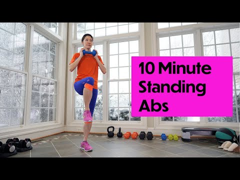 IntervalUp 10 Minute Standing Abs Workout at Home | No Repeat | No Jumping // 10분 서서하는 복근운동 홈트레이닝