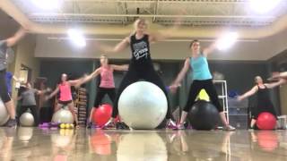 Stability Ball Core workout- Song is Super Praise by the Trachead Family