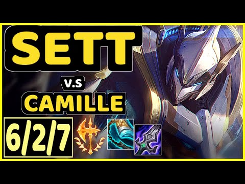 SETT vs CAMILLE - 6/2/7 KDA TOP GAMEPLAY - EUW Ranked MASTER