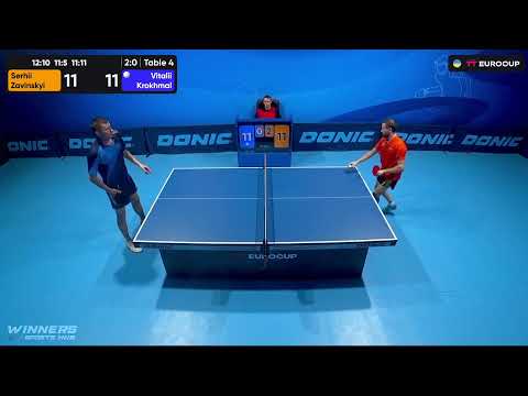 12:00 Serhii Zavinskyi - Vitalii Krokhmal 17.09.2023 TT Euro.Cup Ukraine Professional. TABLE 4